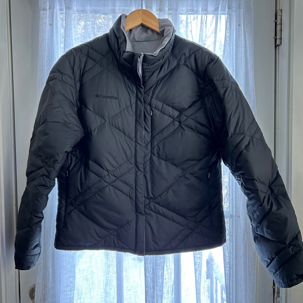Columbia Black Quilted Jacket Women's L